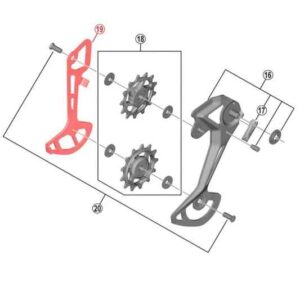 Shimano Plaquette intérieure RD-M8100-SGS